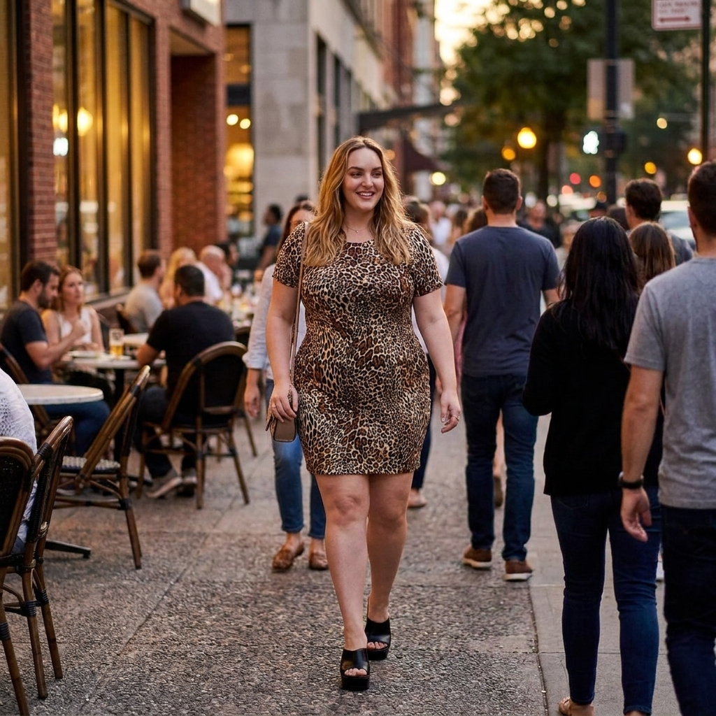 Cheetah-Print Mini Dress lifestyle
