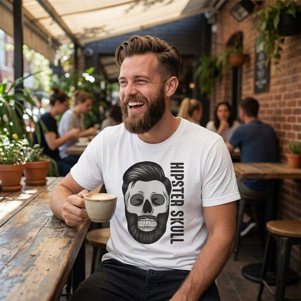 Hipster Skull Tee lifestyle