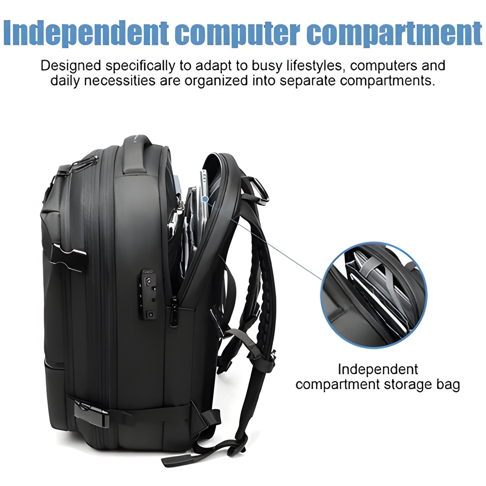 Structured Rucksack with Internal Compression