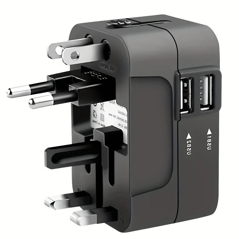 Worldwide Travel Adapter with Dual USB Charging