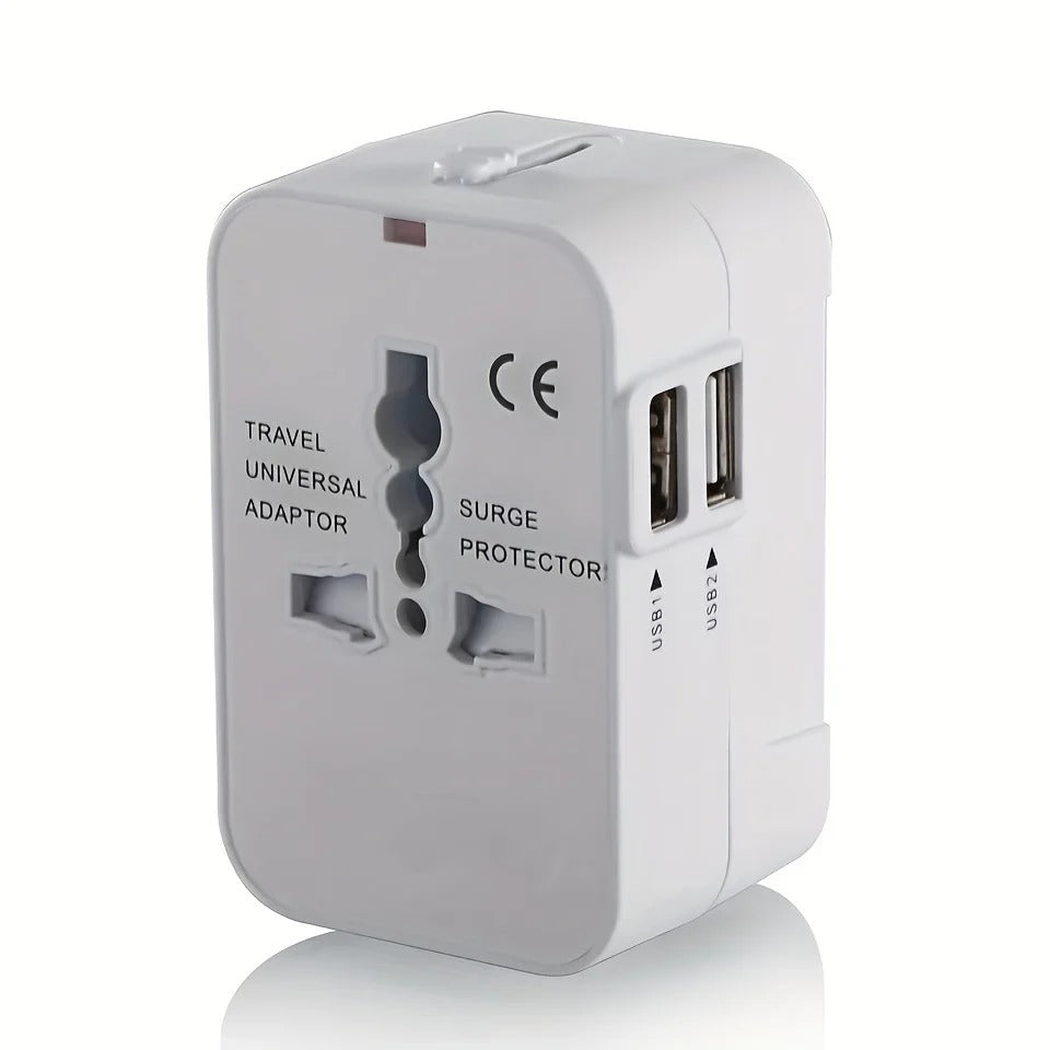 Worldwide Travel Adapter with Dual USB Charging