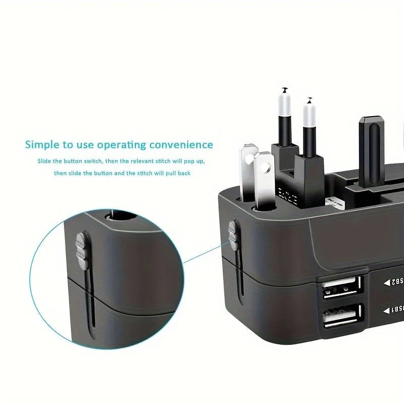 Worldwide Travel Adapter with Dual USB Charging