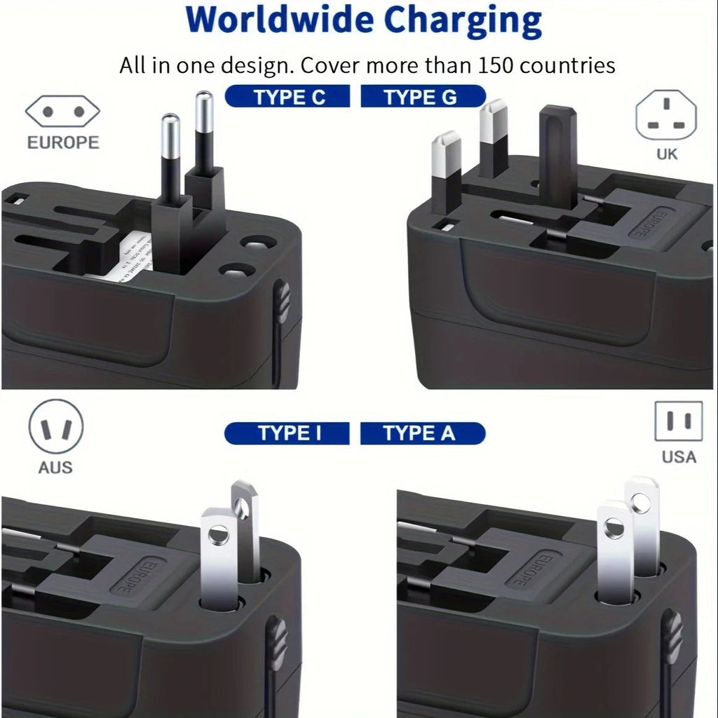 Worldwide Travel Adapter with Dual USB Charging